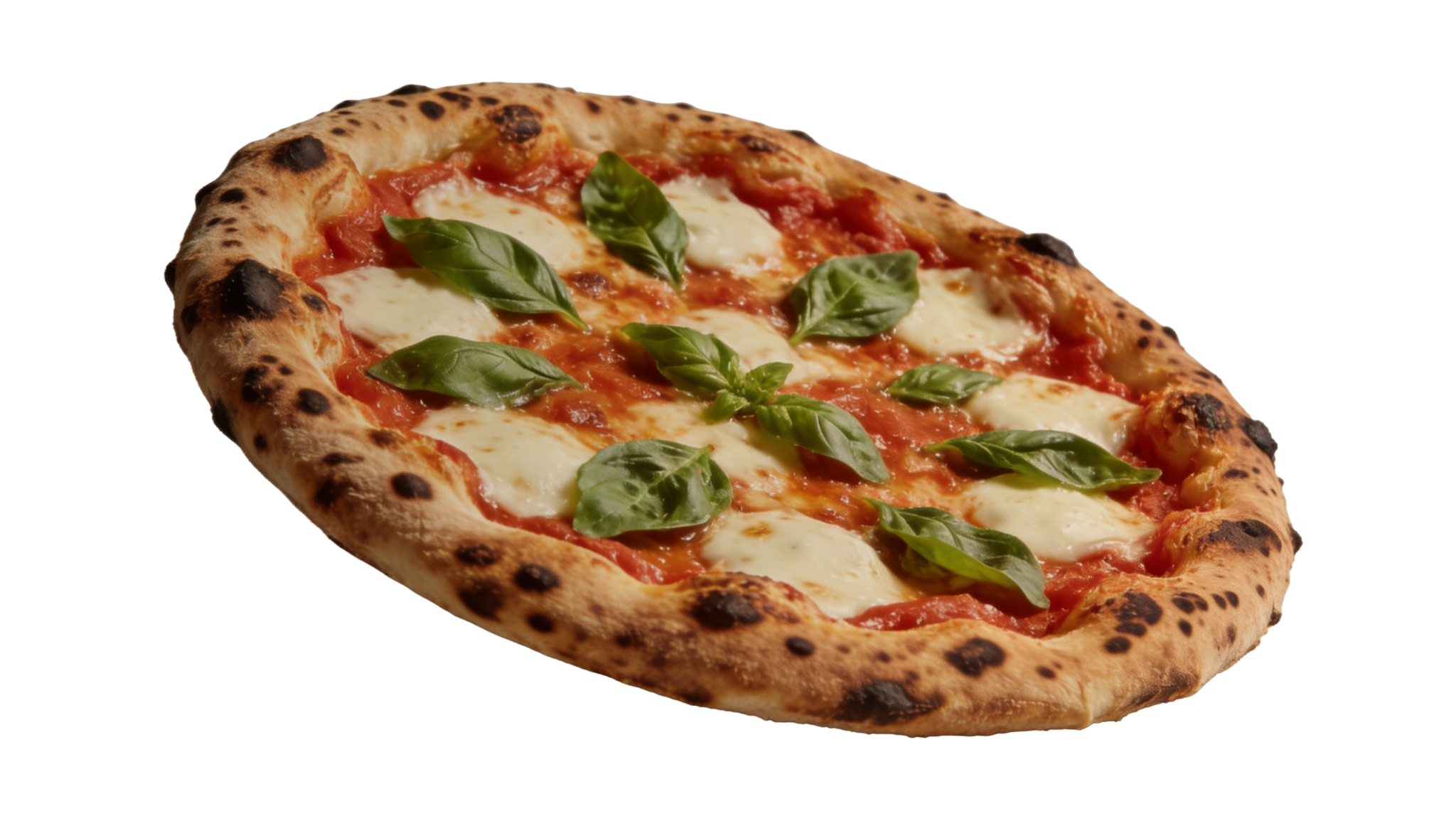 Pizza margherita au four à bois