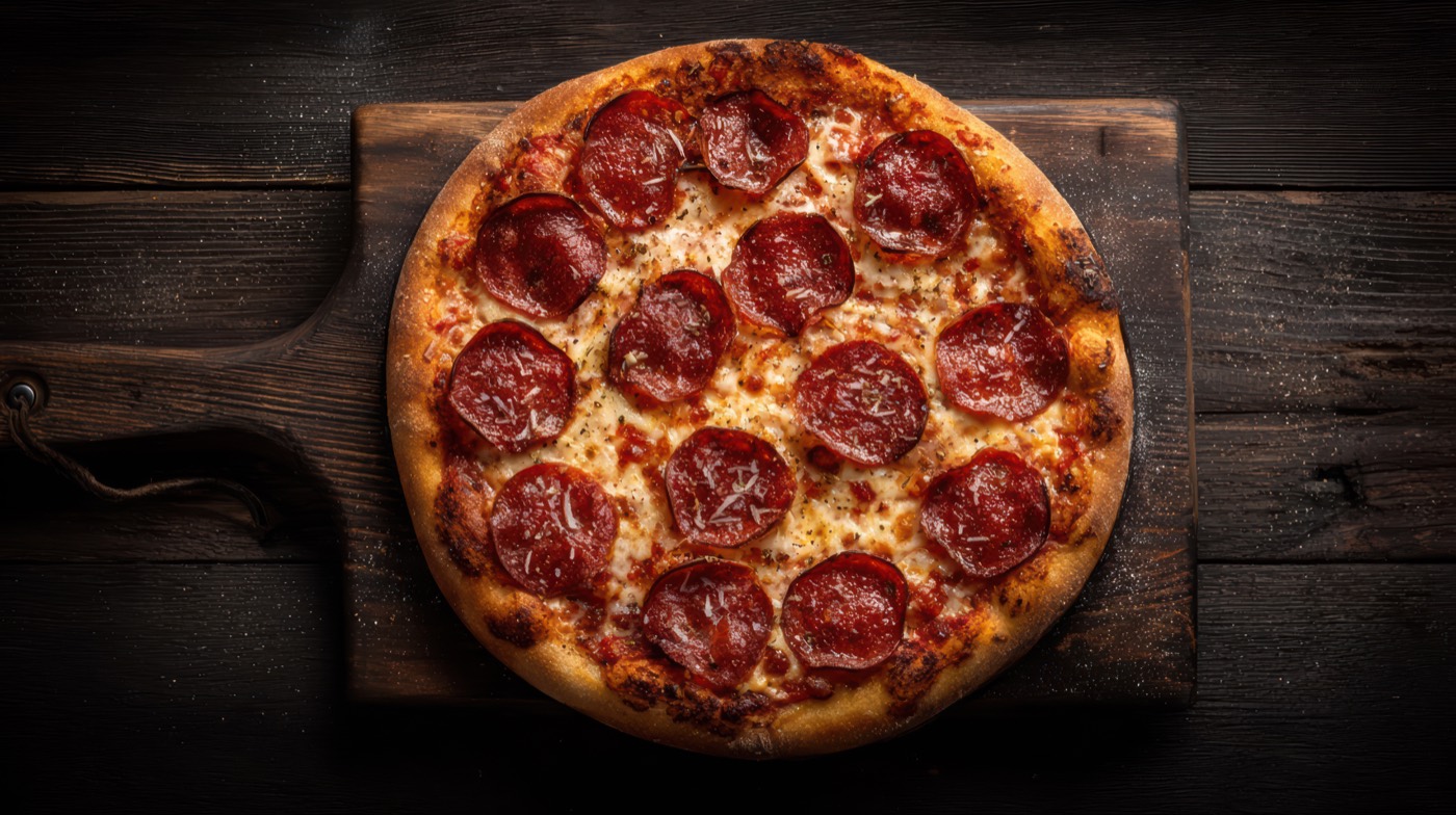 Pizza Diavola — salami piquant et mozzarella